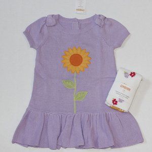NWT Gymboree 12-18M sweater dress tights set Sunflower Smiles